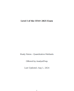 2025 CFA Level 1 AnalystPrep Study Notes and Formula Sheet