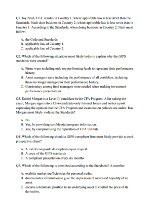 CFA 2025 Premium Mock Exams Level 1