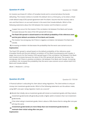 2025 FRM Part 2 Schweser Mock Exams