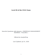 CFA 2025 AnalystPrep Essays Level 3 All Pathways