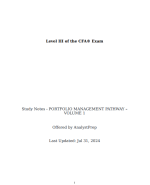 CFA 2025 AnalystPrep Study Notes with Formula Sheet Level 3 All Pathways