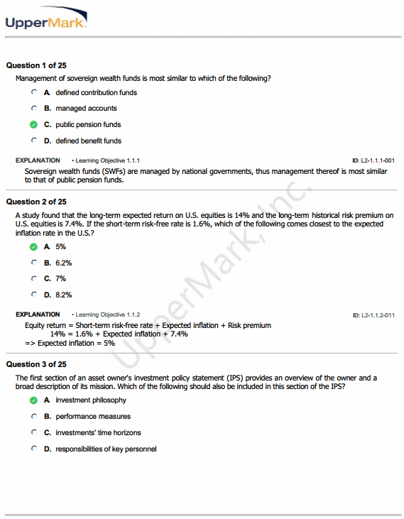 caia l2 uppermark qbank 2025 CAIA Level 2 UpperMark Question Bank, CRQ and Essay Questions