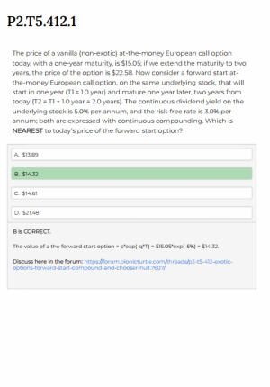 2025 FRM Part 2 Bionic Turtle Practice Questions and Mock Exams