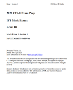 2026 CFA Level 3 IFT Mock Exams Private Markets Pathway