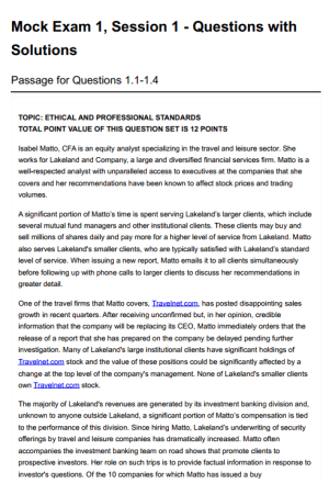 2026 CFA Level 3 Salt Solutions Mock Exams Portfolio Management Pathway