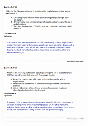 CFA 2026 Level 3 Finquiz Question Bank Portfolio Management Pathway