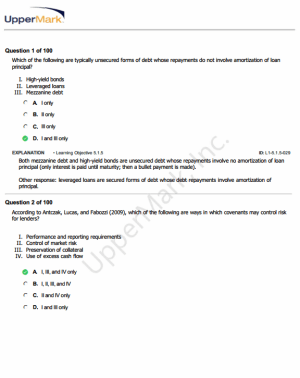 CAIA 2026 UpperMark Mock Exam Level 1