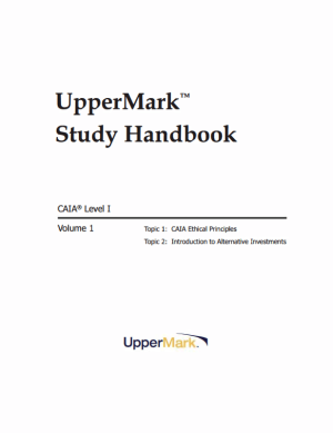 CAIA 2026 Level 1 UpperMark Handbook with Formula Sheet