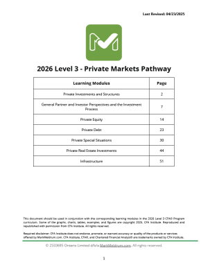 CFA 2026 Level 3 Mark Meldrum Notes Private Markets Pathway