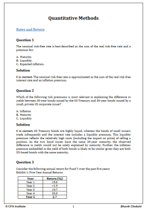 2026 CFA Level 1 Multiple Choice Questions