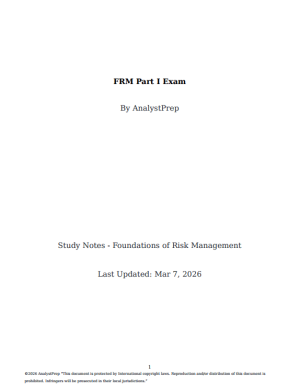 FRM 2026 Part 1 - AnalystPrep Study Notes with Formula Sheet