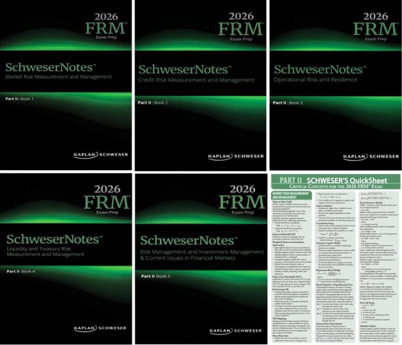 FRM 2026 Schweser Notes Part 2 with Quicksheet